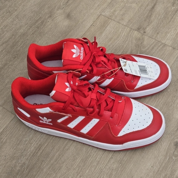NWT Adidas Originals Men\'s Forum Low Basketball Sneaker Red Cloud White Size 12 main image 7